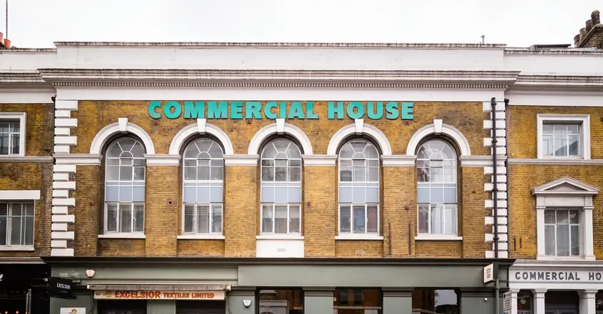 a building with many windows