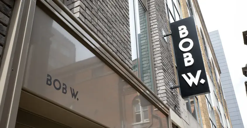 a sign on a building